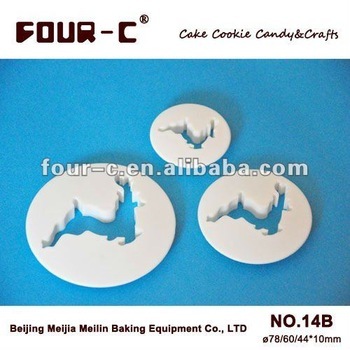 Reindeer plastic pastry decorating cutter,christmas cake decoration