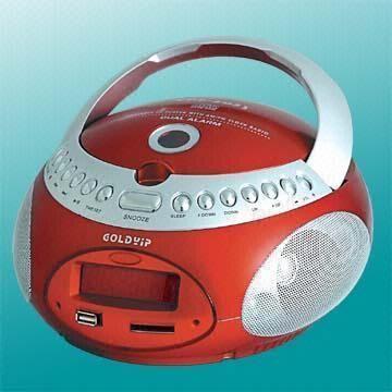 Top-Loading CD/CD-R/CD-RW Radio Alarm Clock Player with USB /SD/MS/MMC Card