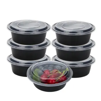 Biodegradable Disposable Food Containers Bowls with Lids, 1000ml Plastic for Food Packing