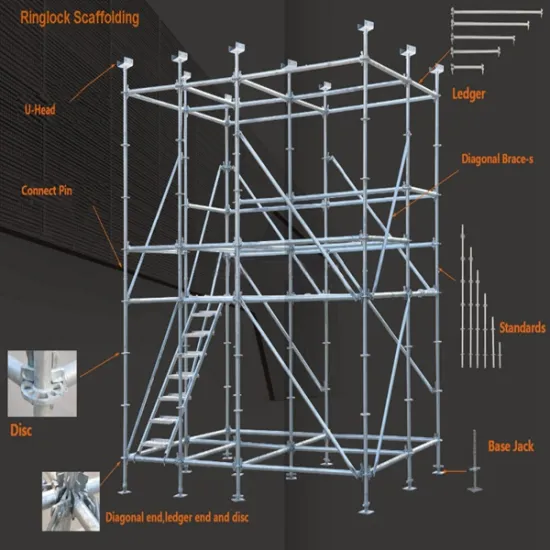 quick installation Galvanized ringlock scaffolding tower