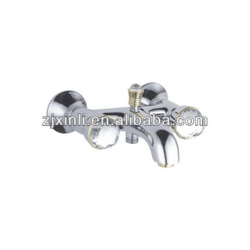 High Quality Dual Handle Brass Bathroom Tap, Polish and Chrome Finish