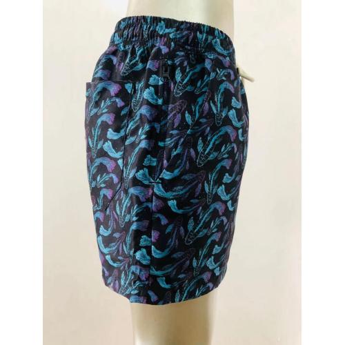 Polyester Beach Pants Blue and purple koi print men's beach shorts Supplier