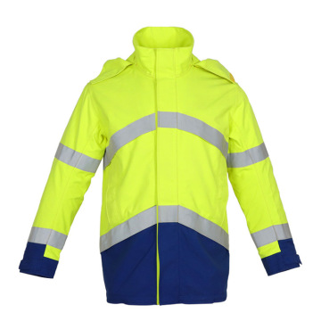 ANSI HI Vis Safety Clothing Flame Resistant Raincoat