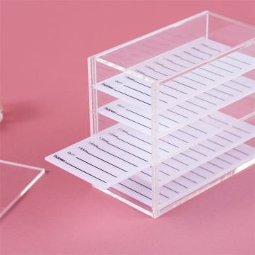 Custom Logo Acrylic Box for Strip Lashes Packaging - High Quality Eyelash Extension Container