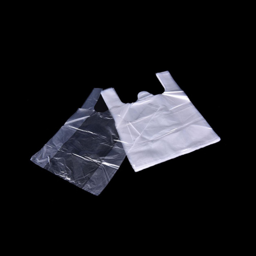 Chaleco de plastico promocional y personalizado, bolsa de compras