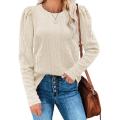 Frauenpullover trendy rund Hals