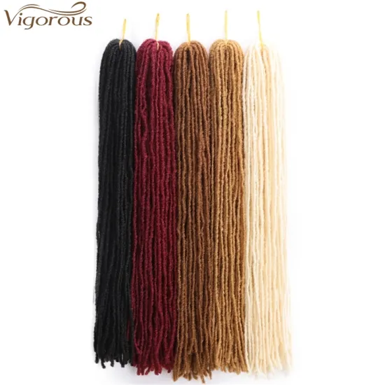 Vigorous Hot Sales 18 Inches Faux Locs Crochet Braids Soft Dread Synthetic Braiding Hair for African American Black Women