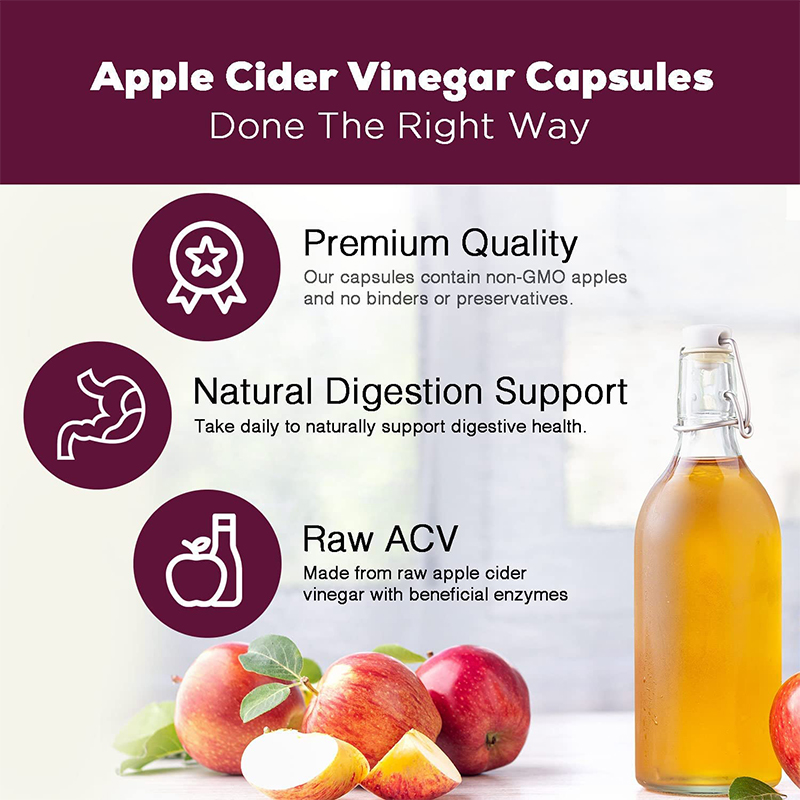 OEM/ODM Vegan Weight Lose Magic Slim Weight Loss Apple Cider Vinegar Capsule Detox digestive ACV caspules