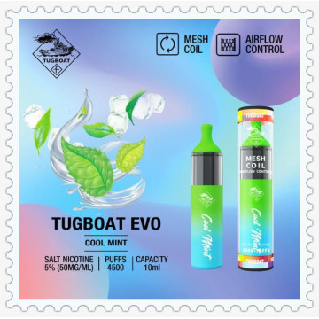 Pod Disposable Pod Tugboat Evo a frappé 4500 bouffées