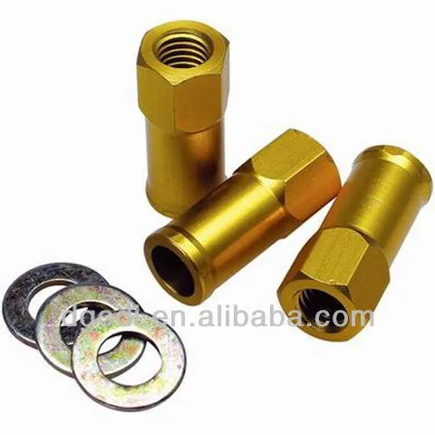 color anodized aluminum sleeve nut