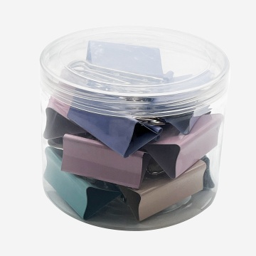 Hot Selling 51mm 12 Pcs Assorted Color Big Metal Paper Clips & Binder Clips Box