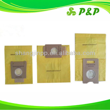 Yellow paper filter bag for vacuum cleaner spare parts