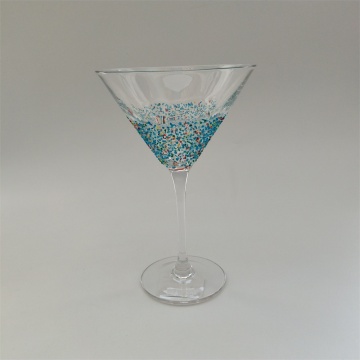 Colorful dots decor glass drinking set