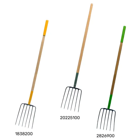High Quality Carbon Steel Hardwood Garden Fork with Long Wooden Handle