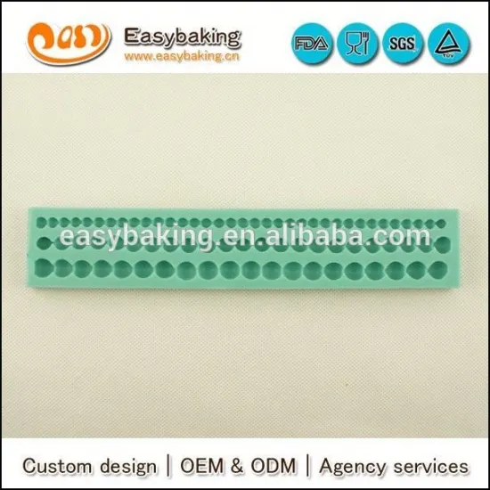 Wholesale custom 3d pearl necklace silicone molds for fondant cake decorating