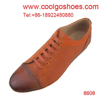 Square toe nubuck moccasin loafers from China factory