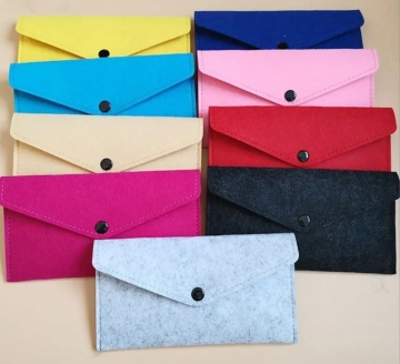 Portable felt wallet bag