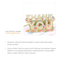 Biglietto pop-up 3D con messaggio di ringraziamento personalizzato