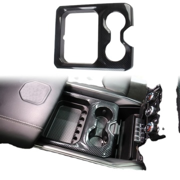 ABS Carbon Fiber Front Row Cup Holder Cover Trim for Dodge Ram 1500 2019-2023