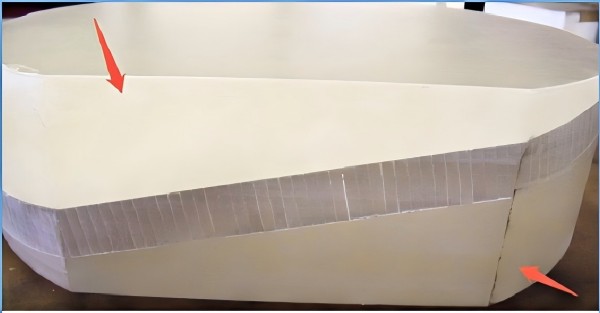 Reflector prototype (side view), indicated as