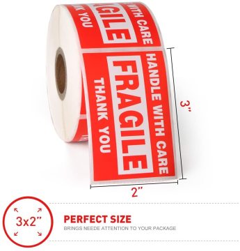2"x3" Handle with Care Shipping Stickers