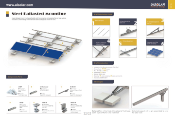steel ballasted mounting for flat roof , solar roof mounting system , solar power