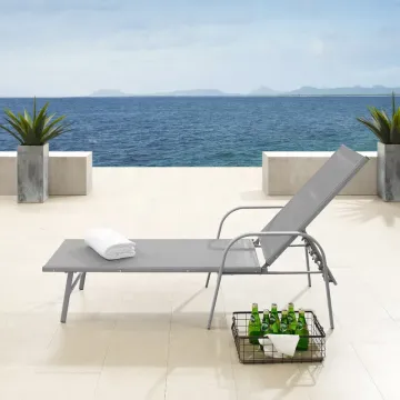Adjustable Backrest Outdoor Aluminum Sun Lounger Chair