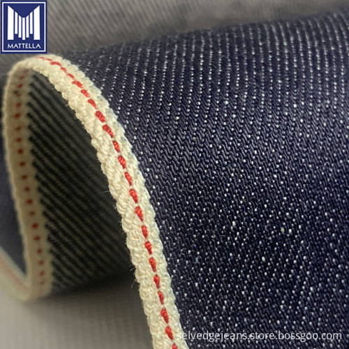 12oz Cotton Vintage Selvedge Denim Jeans Fabric, kualitas tinggi