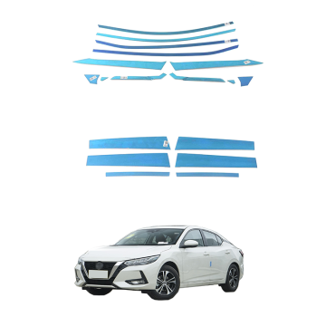 Nissan Sylphy 2012-2022 용 스테인레스 스틸 창 트림 및 바디 액세서리