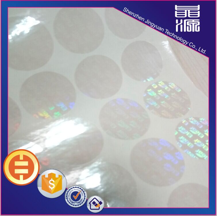 Transparent laser hologram sticker custom design label