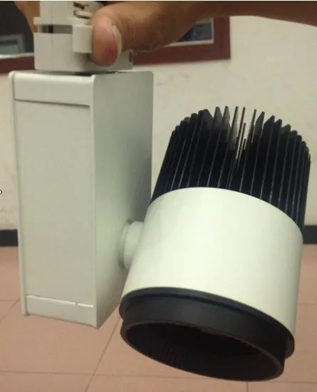 20w / 30w White Aluminum Led Track Light Fixtures For Schools Lighting