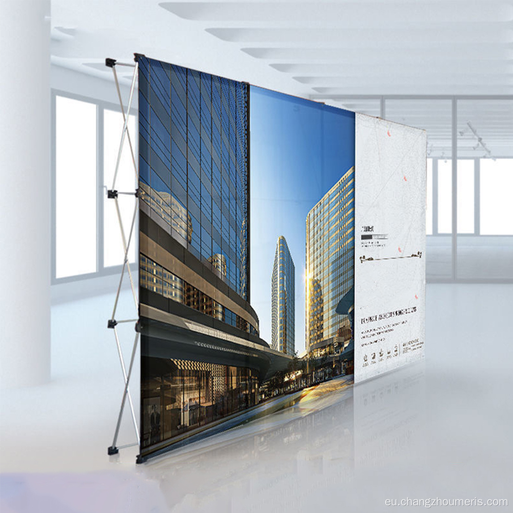 Merkataritza ikuskizuna Pop Up Stand Bandera