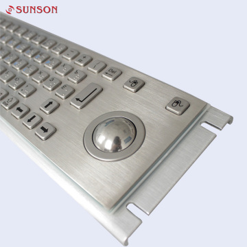 Water Resistant OEM Kiosk Metal Steel Keyboard With Brallie