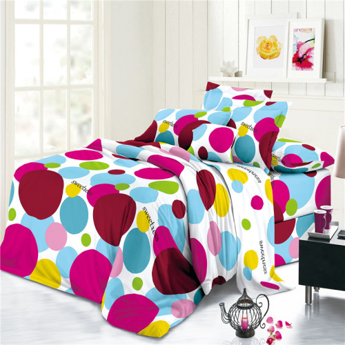 Colorful Polyester Disperse Print Spots Cartoon Bed Sheets