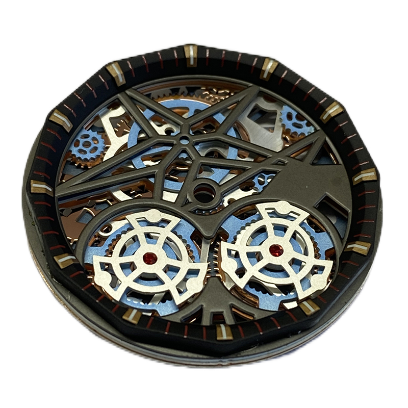 Custom Spinning wheels on Watch dial