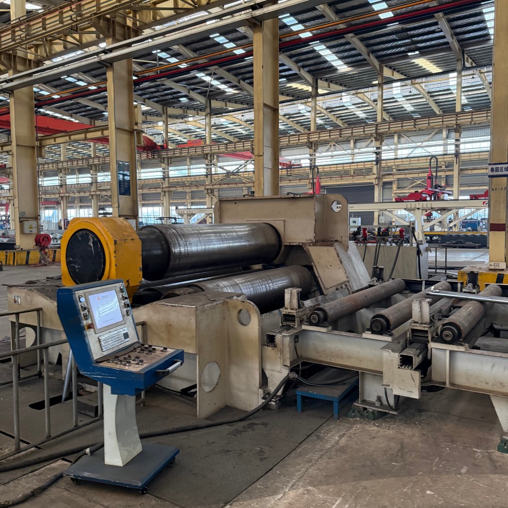 80mm Thick Four-Roll Plate Bending Machine (3)