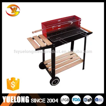 Adjustable height outdoor charcoal bbq grill