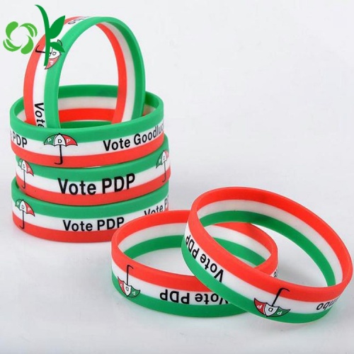 फैशन रंगीन प्रोमोशनल सिलिकॉन wristband कस्टम लोगो