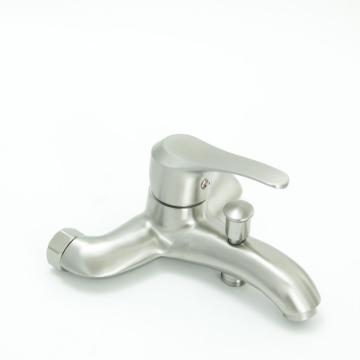 Silver Chromed Brass Single Handle Bathroom Shower Faucet