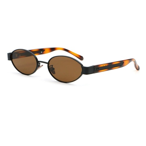 Wholesale Oval Metal and PC Sunglasses