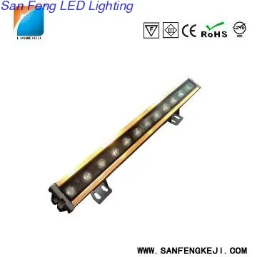 DMX 512 rgb wall washer led recessed