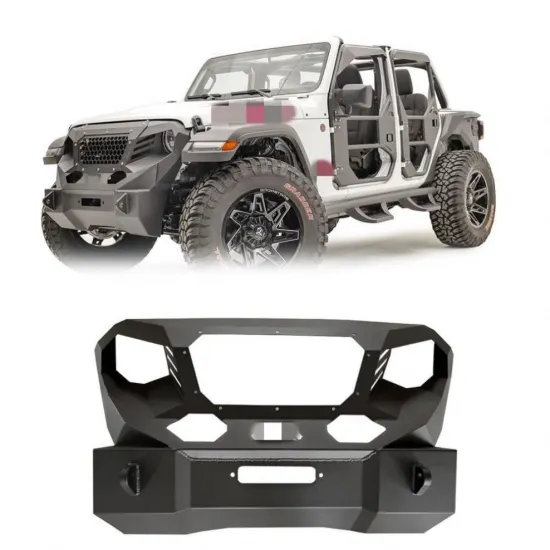 4x4 Auto Accessories: Gobison Front Bumper Grill and Fabfours ViCowl Flares for Jeep Wrangler JK/JL/JT (2007-2017)