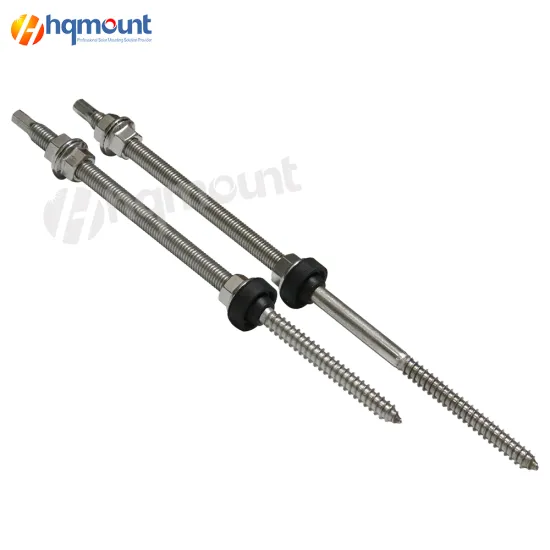 HQ Mount China Manufacturer: Solar PV Mounting Hanger Bolts and L Feets for Tin Roof Installations