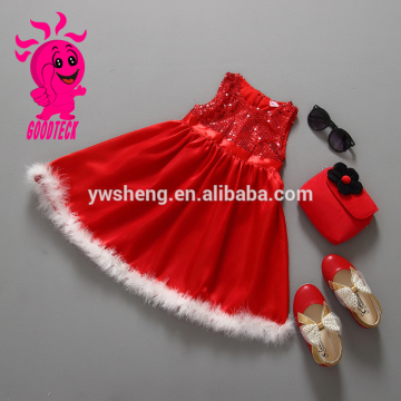 Red baby clothing set/christmas evening dress for children/Baby christmas red sequin dress