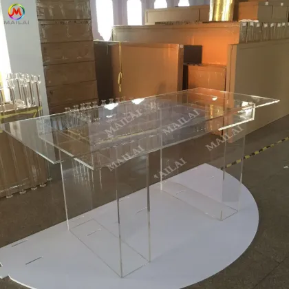 Wedding Banquet Table: Cheap Rectangular Legs Transparent Acrylic Dining Table