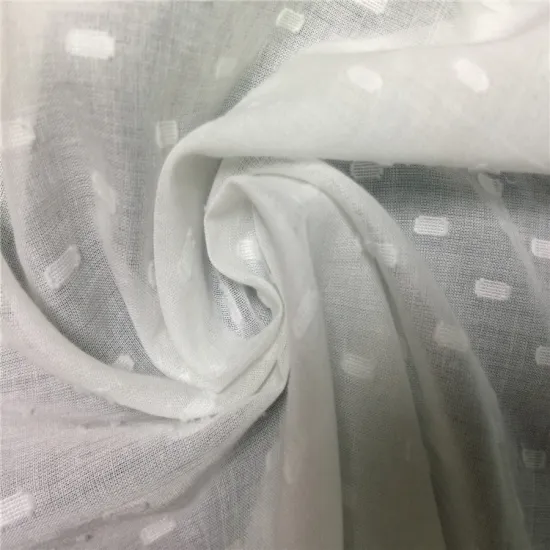 Plain Dyed 100% Cotton Dobby Jacquard Fabric