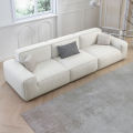 Cream Wind Technology Cloth Sofa Apartemen Kecil