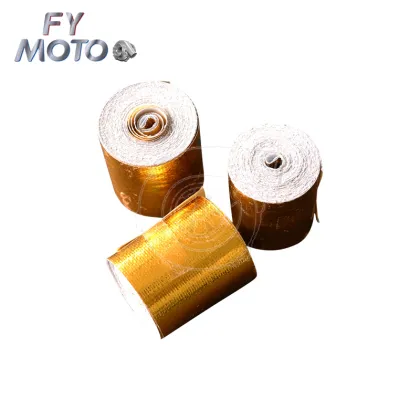 Universal Gold Car Thermal Exhaust Tape - Heat Insulation Shield Wrap