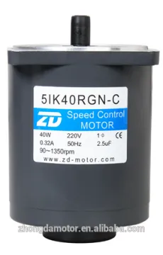 ZD MOTOR, 5IK40RGN-C,ac speed control motor ,lead wire type,pinion shaft type,40W90mm220v50HZ