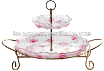 European colorful candy dishes/table decoration/Transparent glass plate of fruit bucket